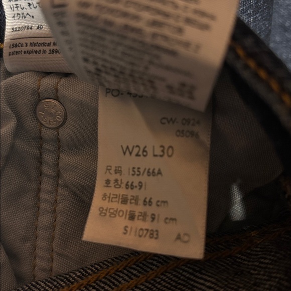 Levi’s Original Fit 501 Jeans in Dark Wash- size 26 - Picture 10 of 10